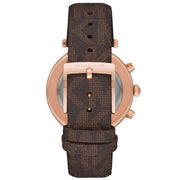  Shop Authentic Michael Kors Parker Chronograph White Dial Brown Leather Strap Watch For Women - MK6917 - Luxxuri