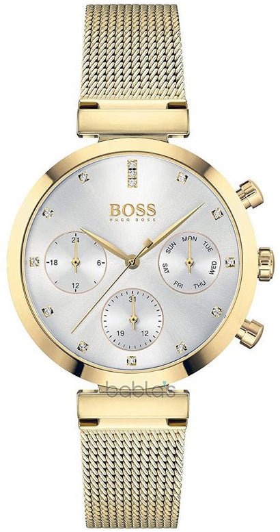  Shop Authentic Hugo Boss Flawless White Dial Gold Mesh Bracelet Watch for Women - 1502552 - Luxxuri