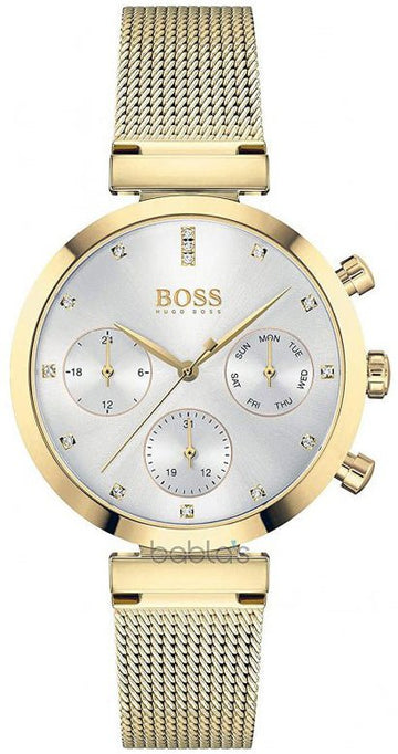  Shop Authentic Hugo Boss Flawless White Dial Gold Mesh Bracelet Watch for Women - 1502552 - Luxxuri