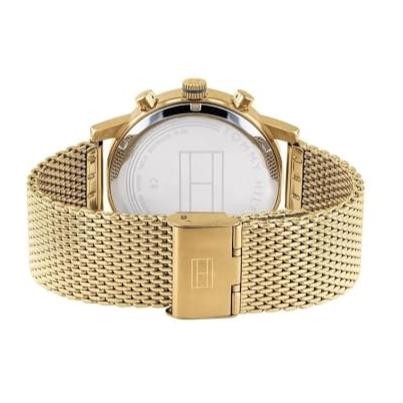  Shop Authentic Tommy Hilfiger Kane White Dial Gold Mesh Bracelet Watch for Men - 1710403 - Luxxuri