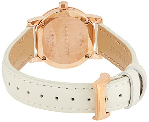  Shop Authentic Burberry The City White Dial White Leather Strap Watch for Women - BU9209 - Luxxuri