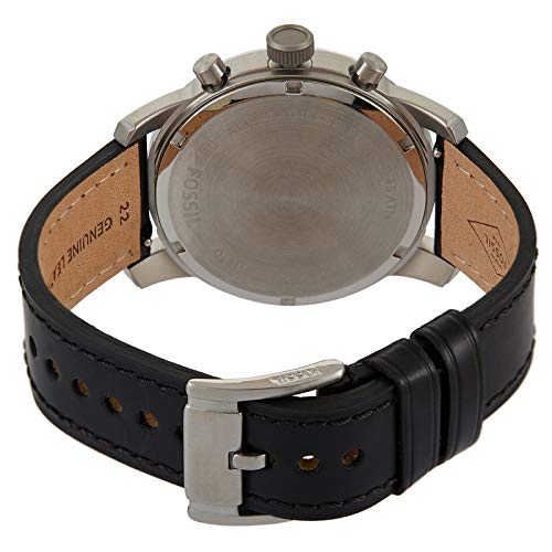  Shop Authentic Fossil Pilot Chronograph Sky Blue Dial Black Leather Strap Watch for Men - FS5162 - Luxxuri