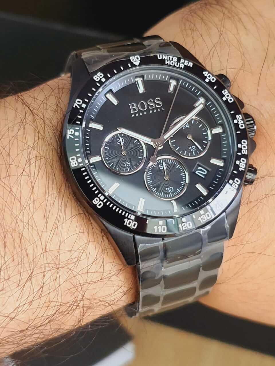  Shop Authentic Hugo Boss Hero Black Dial Black Steel Strap Watch for Men - 1513754 - Luxxuri