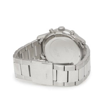  Shop Authentic Guess Atlas Chronograph Silver Dial Silver Steel Strap Watch For Men - W0668G7 - Luxxuri