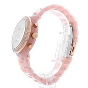  Shop Authentic Michael Kors Runway Chronograph White Dial Pink Steel Strap Watch for Women - MK7424 - Luxxuri
