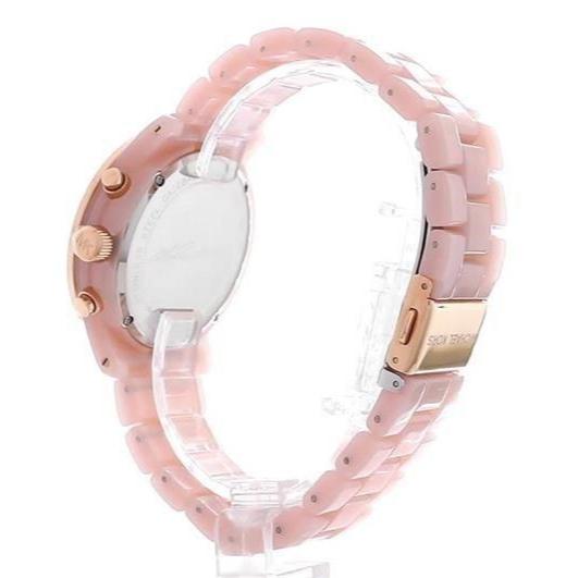  Shop Authentic Michael Kors Runway Chronograph White Dial Pink Steel Strap Watch for Women - MK7424 - Luxxuri