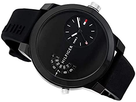  Shop Authentic Tommy Hilfiger Denim Black Dial Black Rubber Strap Watch for Men - 1791555 - Luxxuri
