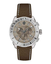  Shop Authentic Versace Casual Chronograph Grey Dial Brown Leather Strap Watch for Men - VERG001-18 - Luxxuri