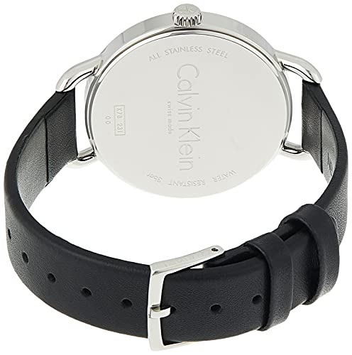  Shop Authentic Calvin Klein Minimal Black Dial Black Leather Strap Watch for Women - K3M231C4 - Luxxuri