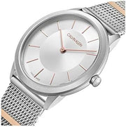  Shop Authentic Calvin Klein Minimal Silver Dial Silver Mesh Strap Watch For Men - K3M521Y6 - Luxxuri