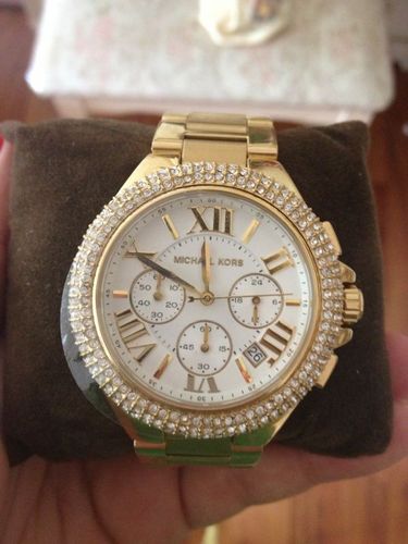  Shop Authentic Michael Kors Camille Silver Diamonds Dial Gold Steel Strap Watch for Women - MK5756 - Luxxuri