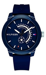  Shop Authentic Tommy Hilfiger Denim Quartz Blue Dial Blue Rubber Strap Watch for Men - 1791482 - Luxxuri