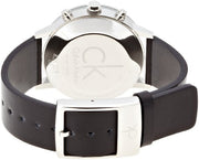  Shop Authentic Calvin Klein Post Minimal Chronograph Black Dial Black Leather Strap Watch for Men - K7627107 - Luxxuri