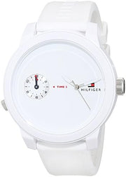  Shop Authentic Tommy Hilfiger Denim White Dial White Rubber Strap Watch for Men - 1791324 - Luxxuri