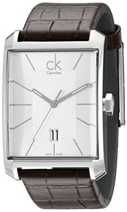  Shop Authentic Calvin Klein Window Silver Dial Brown Leather Strap Watch for Men - K2M21126 - Luxxuri