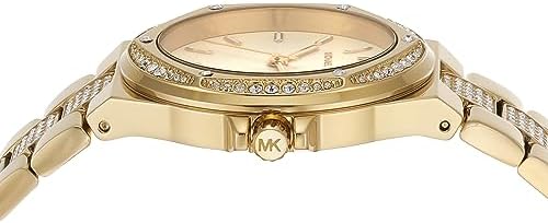  Shop Authentic Michael Kors Lenox Three Hand Silver Dial Gold Steel Strap Watch For Women - MK7361 - Luxxuri
