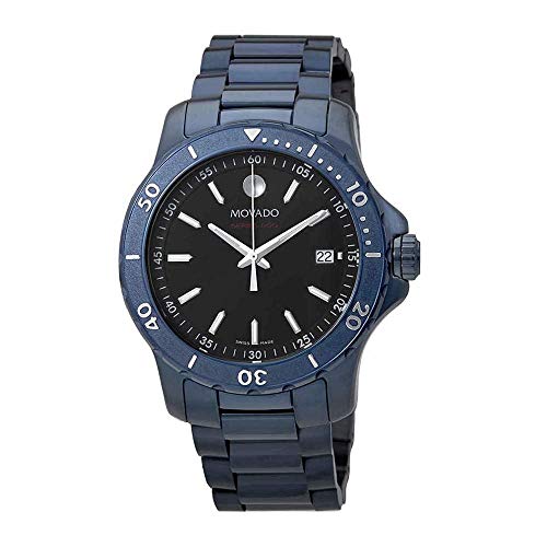  Shop Authentic Movado Series 800 Black Dial Blue Ion Plated Steel Strap Watch for Men - 2600139 - Luxxuri