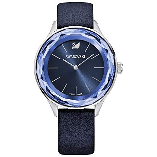  Shop Authentic Swarovski Octea Nova Blue Dial Blue Leather Strap Watch for Women - 5295349 - Luxxuri