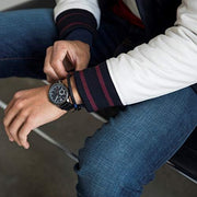  Shop Authentic Tommy Hilfiger London Chronograph Grey Dial Black Leather Strap Watch for Men - 1791533 - Luxxuri