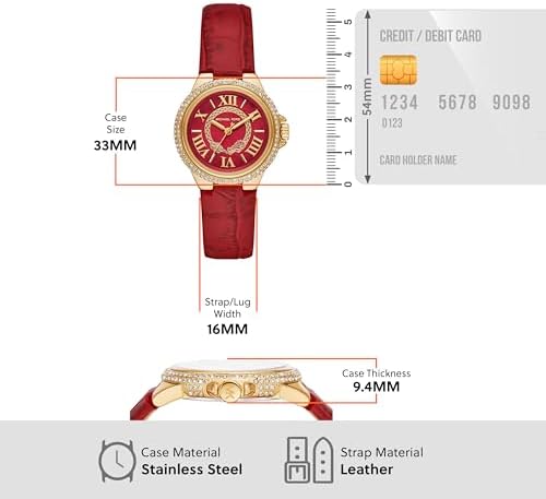  Shop Authentic Michael Kors Camille Three-Hand Red Dial Red Leather Strap Watch for Women - MK4750 - Luxxuri