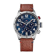  Shop Authentic Tommy Hilfiger Trent Quartz Blue Dial Brown Leather Strap Watch for Men - 1791066 - Luxxuri