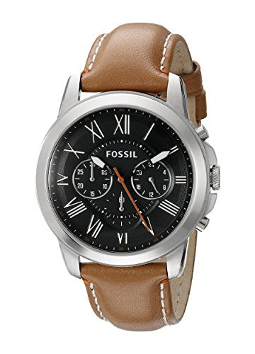  Shop Authentic Fossil Grant Chronograph Green Dial Brown Leather Strap Watch for Men - FS4918 - Luxxuri