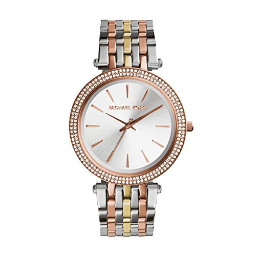  Shop Authentic Michael Kors Darci Silver Dial Two Tone Stainless Steel Strap Watch for Women - MK3203 - Luxxuri