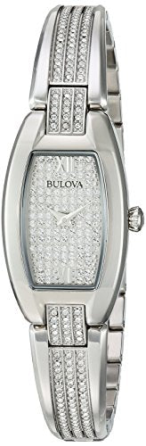  Shop Authentic Bulova Crystal Collection Silver Dial Silver Steel Strap Watch for Women - 96L235 - Luxxuri