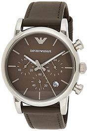  Shop Authentic Emporio Armani Classic Chronograph Brown Dial Brown Leather Strap Watch For Men - AR1734 - Luxxuri