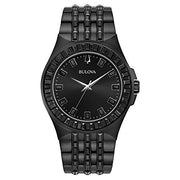  Shop Authentic Bulova Crystal Collection Phantom Black Dial Black Steel Strap Watch for Men - 98A240 - Luxxuri