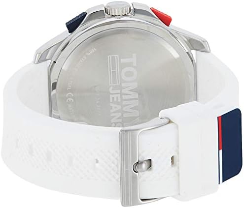  Shop Authentic Tommy Hilfiger Digital Silver Dial White Silicone Strap Watch For Men - 1791764 - Luxxuri