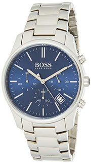  Shop Authentic Hugo Boss Commander Blue Dial Silver Steel Strap Watch for Men - 1513434 - Luxxuri