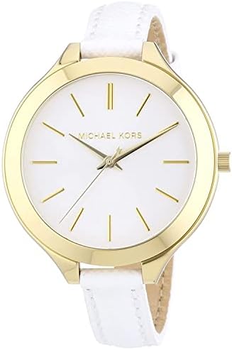  Shop Authentic Michael Kors Slim Runway White Dial White Leather Strap Watch For Women - MK2273 - Luxxuri