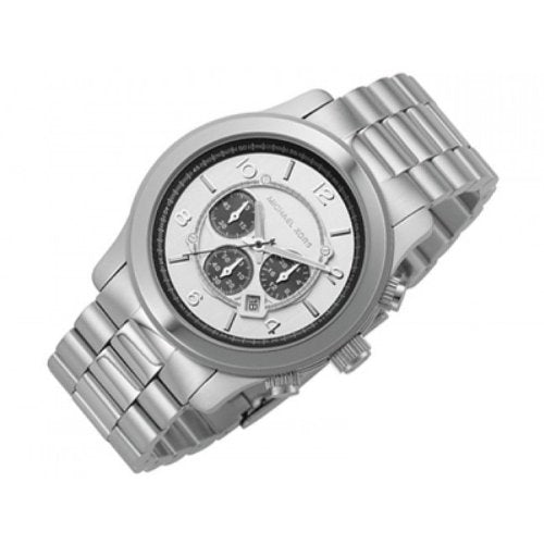  Shop Authentic Michael Kors Runway Chronograph Silver Dial Silver Steel Strap Watch for Men - MK8060 - Luxxuri
