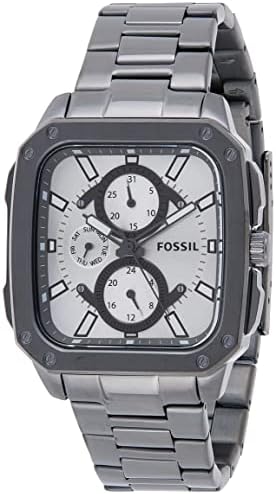  Shop Authentic Fossil Inscription Multifunction Silver Dial Grey Steel Strap Watch for Men - BQ2657 - Luxxuri