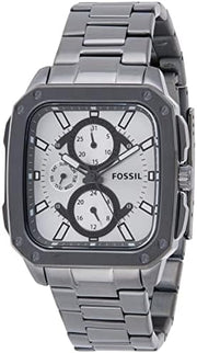  Shop Authentic Fossil Inscription Multifunction Silver Dial Grey Steel Strap Watch for Men - BQ2657 - Luxxuri