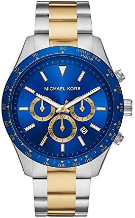  Shop Authentic Michael Kors Layton Chronograph Blue Dial Two Tone Steel Strap Watch For Men - MK8825 - Luxxuri