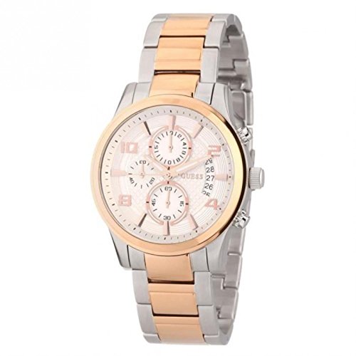  Shop Authentic Guess Exec Chronograph White Dial Two Tone Steel Strap Watch for Men - W0075G2 - Luxxuri