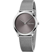  Shop Authentic Calvin Klein Minimal Grey Dial Silver Mesh Bracelet Watch for Women - K3M221Y3 - Luxxuri