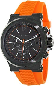  Shop Authentic Michael Kors Dylan Chronograph Grey Dial Orange Rubber Strap Watch for Men - MK8296 - Luxxuri