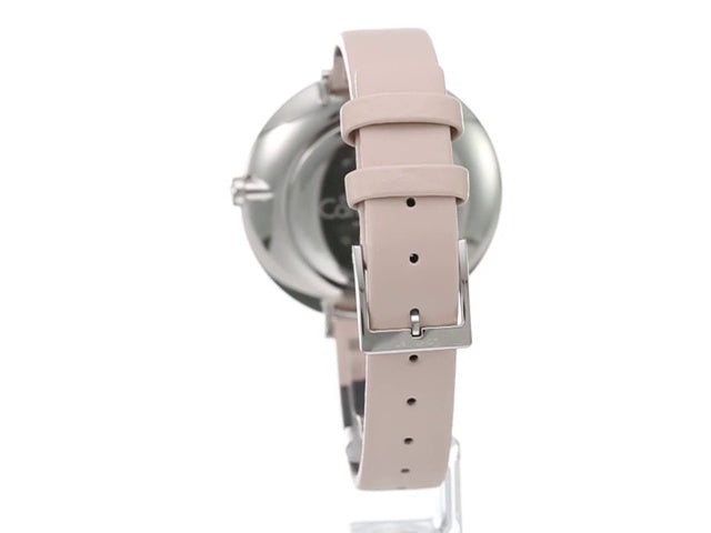  Shop Authentic Calvin Klein Rise White Beige Dial Beige Leather Strap Watch for Women - K7A231XH - Luxxuri