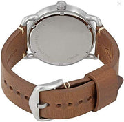  Shop Authentic Fossil The Commuter White Dial Brown Leather Strap Watch for Men - FS5275 - Luxxuri