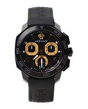  Shop Authentic Versace Dylos Chronograph Black Dial Black Rubber Strap Watch for Men - VQC020015 - Luxxuri