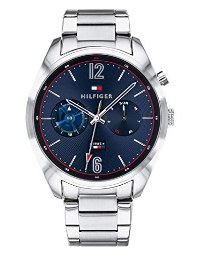  Shop Authentic Tommy Hilfiger Deacan Blue Dial Silver Steel Strap Watch for Men - 1791551 - Luxxuri