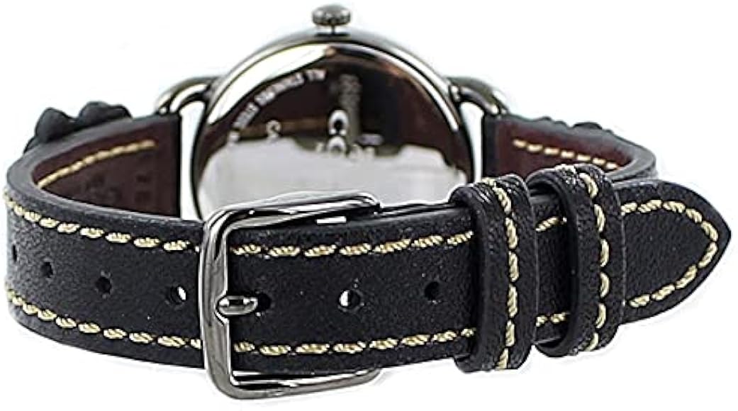 Coach Delancey Black Dial Black Leather Strap Watch For Women - 14502816