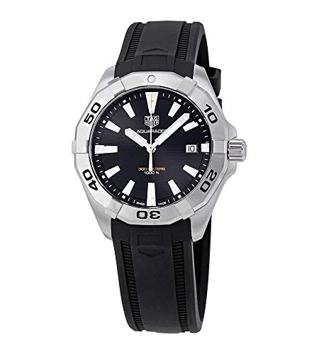  Shop Authentic Tag Heuer Aquaracer Quartz Black Dial Black Rubber Strap Watch for Men -  WBD1110.FT8021 - Luxxuri
