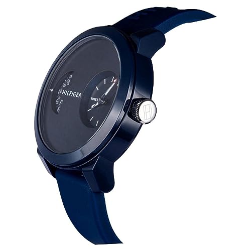  Shop Authentic Tommy Hilfiger Denim Blue Dial Blue Rubber Strap Watch for Men - 1791556 - Luxxuri