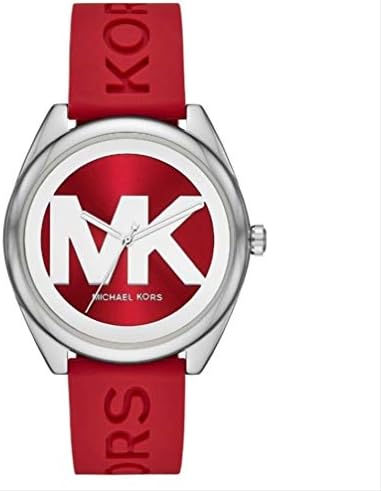  Shop Authentic Michael Kors Janelle Three Hand Red Dial Red Rubber Strap Watch For Women - MK7144 - Luxxuri