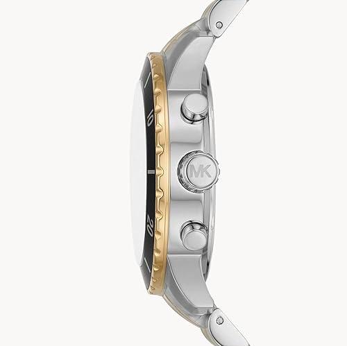 Shop Authentic Michael Kors Cunningham Chronograph Black Dial Two Tone Steel Strap Watch For Men - MK8964 - Luxxuri