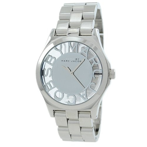  Shop Authentic Marc Jacobs Henry Transparent Silver Dial Silver Steel Strap Watch for Women - MBM3205 - Luxxuri